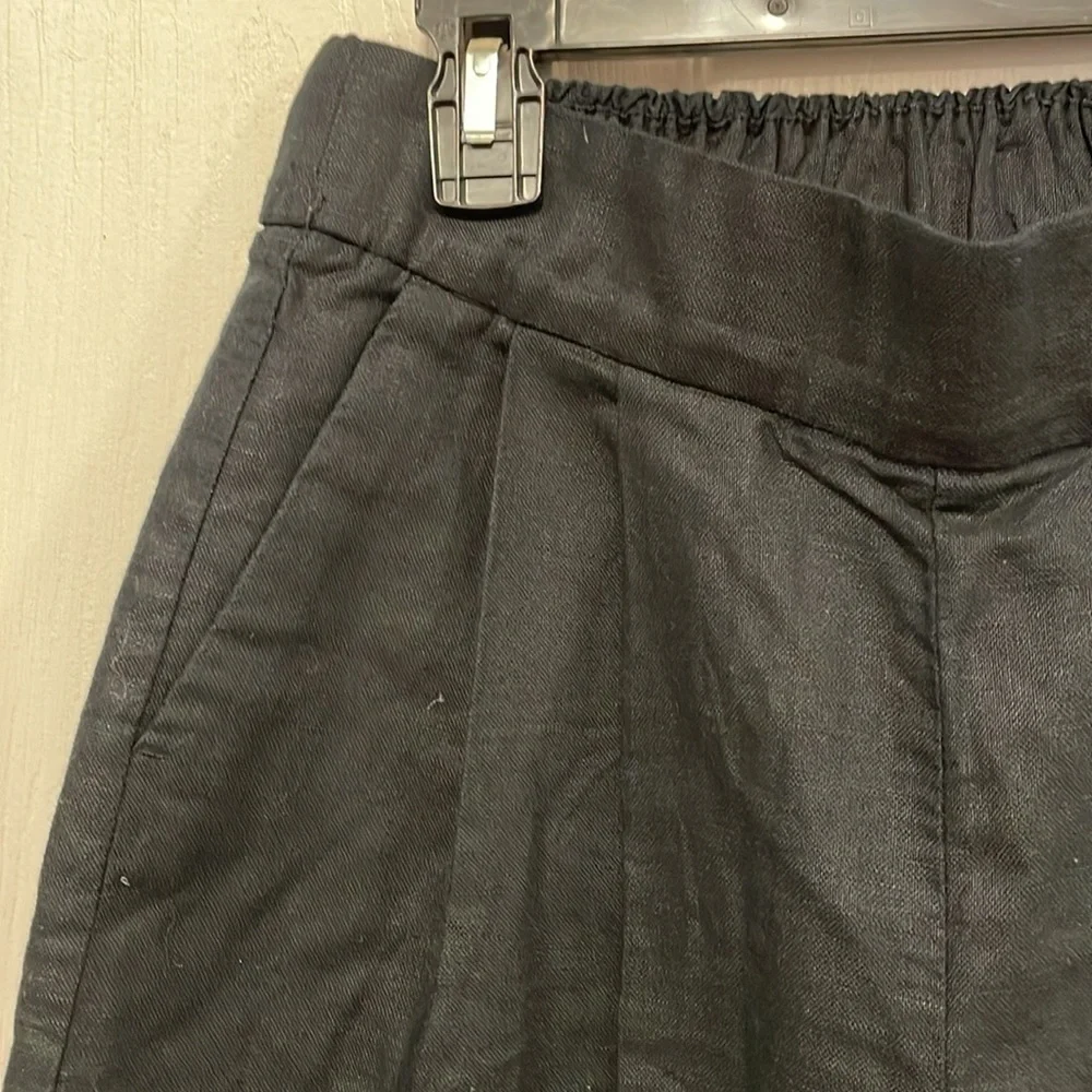 Gap High Rise wide split cropped leg linen pants size 2 - Picture 2 of 12